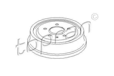 Гальмівний барабан TOPRAN / HANS PRIES 206 050