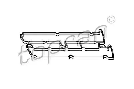 Прокладка кришки клапанів Opel Astra F/G/H/ VECTRA B/ C/ SAAB 9-3 1.8 95- TOPRAN / HANS PRIES 206 131