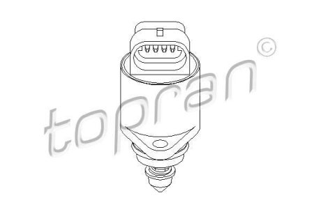 Позиціонер холостого ходу (4 pin,) OPEL ASTRA F, ASTRA F/KOMBI, ASTRA G, ASTRA G/KOMBI, COMBO/MINIVAN, CORSA A, CORSA B, TIGRA, VECTRA B, ZAFIRA A 1.4/1.6 05.88-06.05 TOPRAN / HANS PRIES 206 169