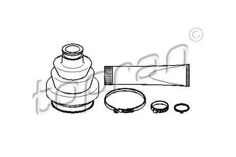 Комплект пильовиків гумових TOPRAN / HANS PRIES 206 217