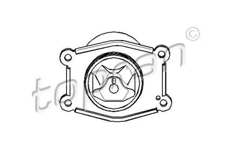 Подушка двигателя передняя L OPEL ASTRA G, ZAFIRA A 2.0D/2.2/2.2D 02.98-10.05 TOPRAN / HANS PRIES 206 565