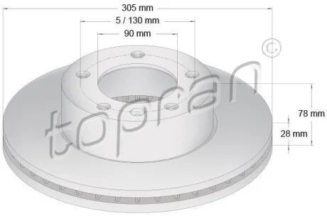 Гальмівний диск TOPRAN / HANS PRIES 207 070