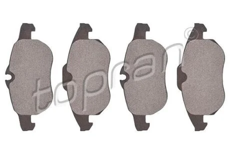 Комплект гальмівних накладок, дискове гальмо TOPRAN / HANS PRIES 207 473