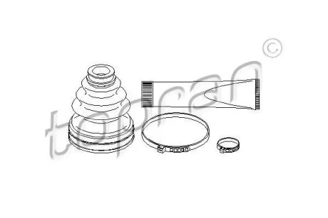 Комплект пильовиків гумових TOPRAN / HANS PRIES 207 493