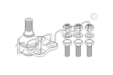 Шарова опора,передня вісь TOPRAN / HANS PRIES 207 549