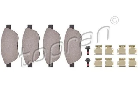 Гальмівні колодки, дискові TOPRAN / HANS PRIES 207 645