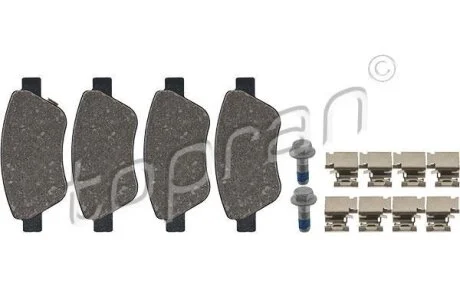 Гальмівні колодки, дискові TOPRAN / HANS PRIES 207 648