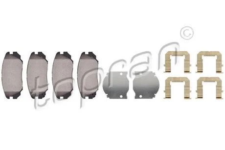 Гальмівні колодки, дискові TOPRAN / HANS PRIES 207 649