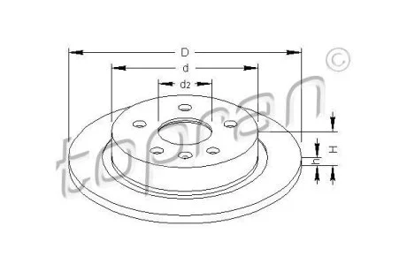 Гальмівний диск TOPRAN / HANS PRIES 207 653