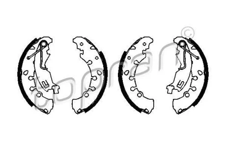 Гальмівні колодки, барабанні TOPRAN / HANS PRIES 207 970