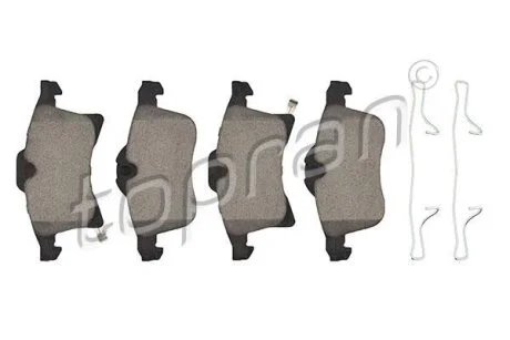 Комплект гальмівних накладок, дискове гальмо TOPRAN / HANS PRIES 208 504