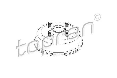 Гальмівний барабан TOPRAN / HANS PRIES 300 489