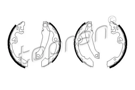 Гальмівні колодки, барабанні TOPRAN / HANS PRIES 301 306