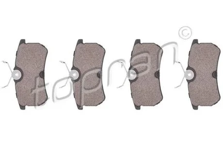 Гальмівні колодки, дискові TOPRAN / HANS PRIES 301 420