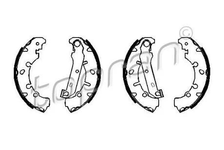 Гальмівні колодки, барабанні TOPRAN / HANS PRIES 301 772