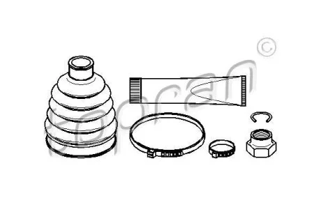 Комплект пильовиків гумових TOPRAN / HANS PRIES 301 927