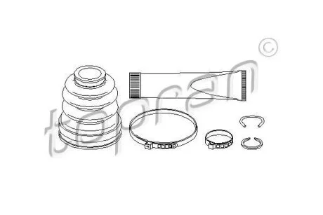 Комплект пильовиків гумових TOPRAN / HANS PRIES 301 939