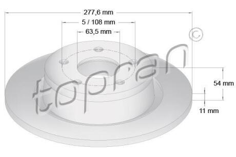 Гальм диски TOPRAN / HANS PRIES 302 249