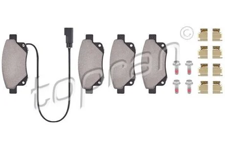 Гальмівні колодки, дискові TOPRAN / HANS PRIES 303 963
