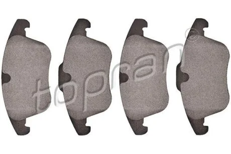 Комплект гальмівних накладок, дискове гальмо TOPRAN / HANS PRIES 303 966