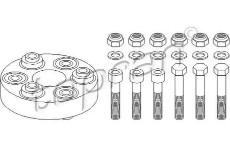 Шарнір, продольний вал TOPRAN / HANS PRIES 400 249