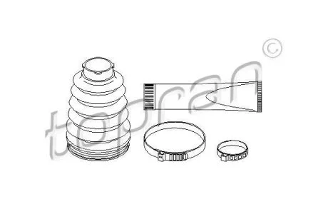 Комплект пильовиків гумових TOPRAN / HANS PRIES 400 729