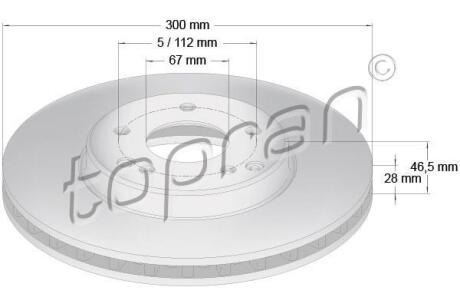 Гальмiвнi диски TOPRAN / HANS PRIES 400 855