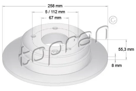 Гальмівний диск TOPRAN / HANS PRIES 401 056