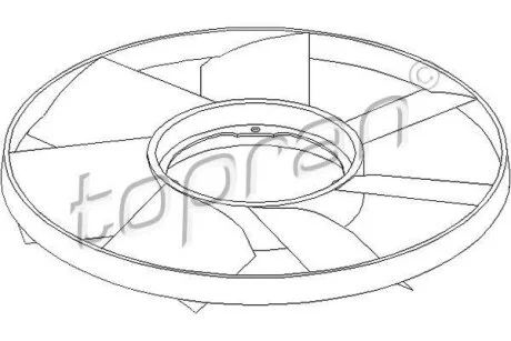 Крильчатка вентилятора TOPRAN / HANS PRIES 500 905