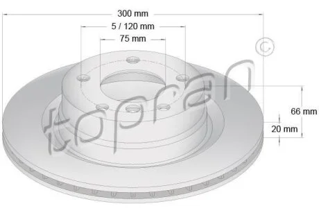 Гальмівний диск TOPRAN / HANS PRIES 500 949