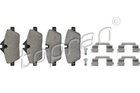 Гальмівні колодки, дискові TOPRAN / HANS PRIES 501 142