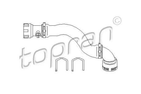 Шланг гумовий сист. охолоджен. TOPRAN 501 566