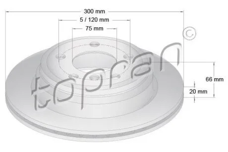 Гальмівний диск TOPRAN 503 014