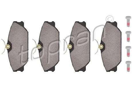 Комплект гальмівних накладок, дискове гальмо TOPRAN / HANS PRIES 700 181