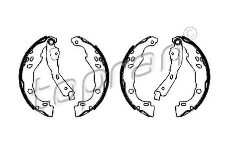 Гальмівні колодки, барабанні TOPRAN / HANS PRIES 700 607