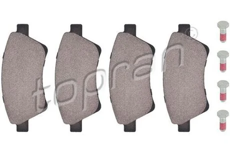 Комплект гальмівних накладок, дискове гальмо TOPRAN / HANS PRIES 700 628