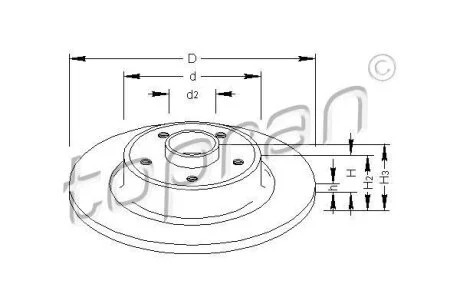 Гальмівний диск TOPRAN / HANS PRIES 700 644