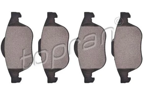 Комплект гальмівних накладок, дискове гальмо TOPRAN / HANS PRIES 700 646