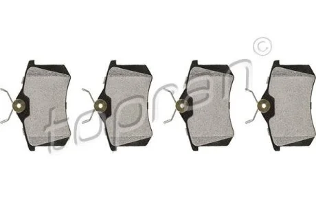 Гальмівні колодки, дискові TOPRAN / HANS PRIES 701 162