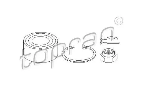 Підшипник колеса,комплект TOPRAN / HANS PRIES 720 198