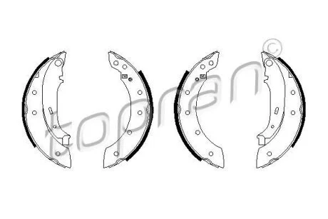 Гальмівні колодки, барабанні TOPRAN / HANS PRIES 720 352