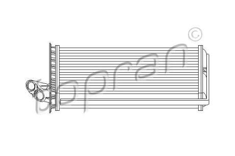Теплообменник обогрева салона Citroen Evasion,Jumpy,Fiat Scudo, Peugeot Expert TOPRAN / HANS PRIES 721 422