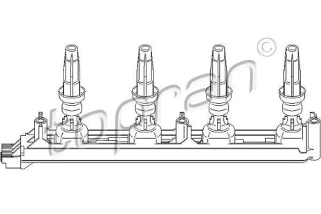Катушка запалювання TOPRAN / HANS PRIES 721 907