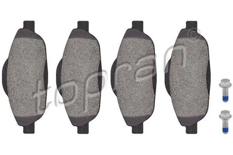 Комплект гальмівних накладок, дискове гальмо TOPRAN / HANS PRIES 722 297