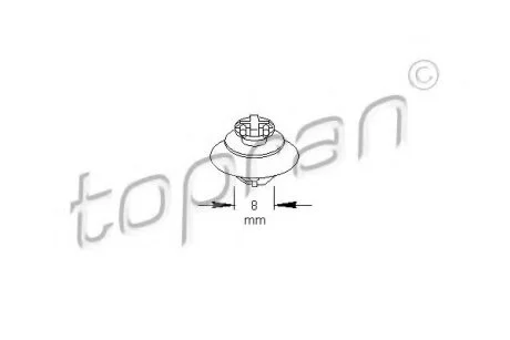 Кліпси, затискачі і кріплення TOPRAN / HANS PRIES 722 744