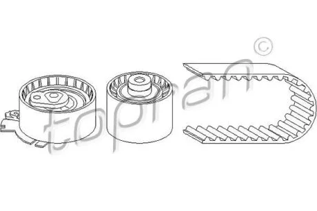 Комплект ГРМ (ремінь + ролик) TOPRAN / HANS PRIES 722 797