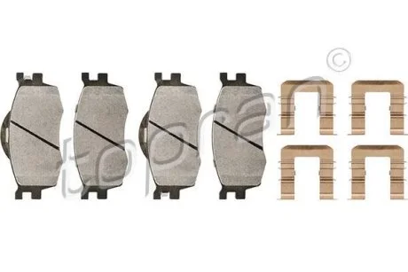 Гальмівні колодки, дискові TOPRAN / HANS PRIES 820 277