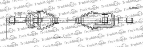 FIAT піввісь прав. L=828mm 25/22 зуб. PANDA 1.2 10-13, PANDA 1.3 D Multijet 06- Trakmotive 30-1122