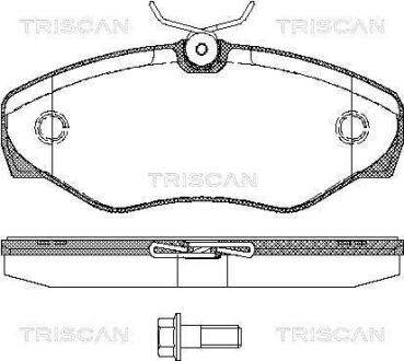 Комплект тормозных колодок, спереди TRISCAN 811010529
