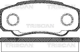 Комплект тормозных колодок, дисковый тормоз TRISCAN 8110 10533